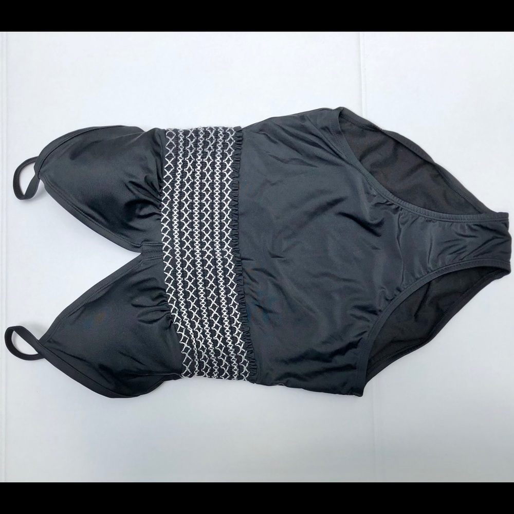 Kona Sol Black One Piece Swimsuit